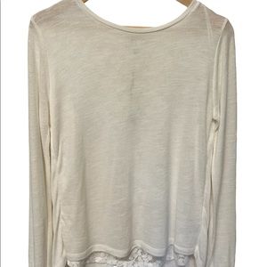 White contrast back blouse